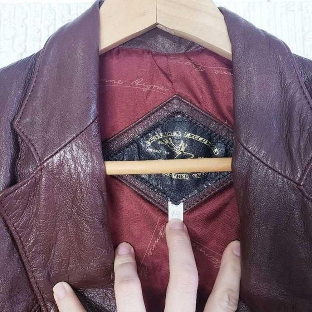 vintage Etienne Aigner leather jacket size medium - image 6