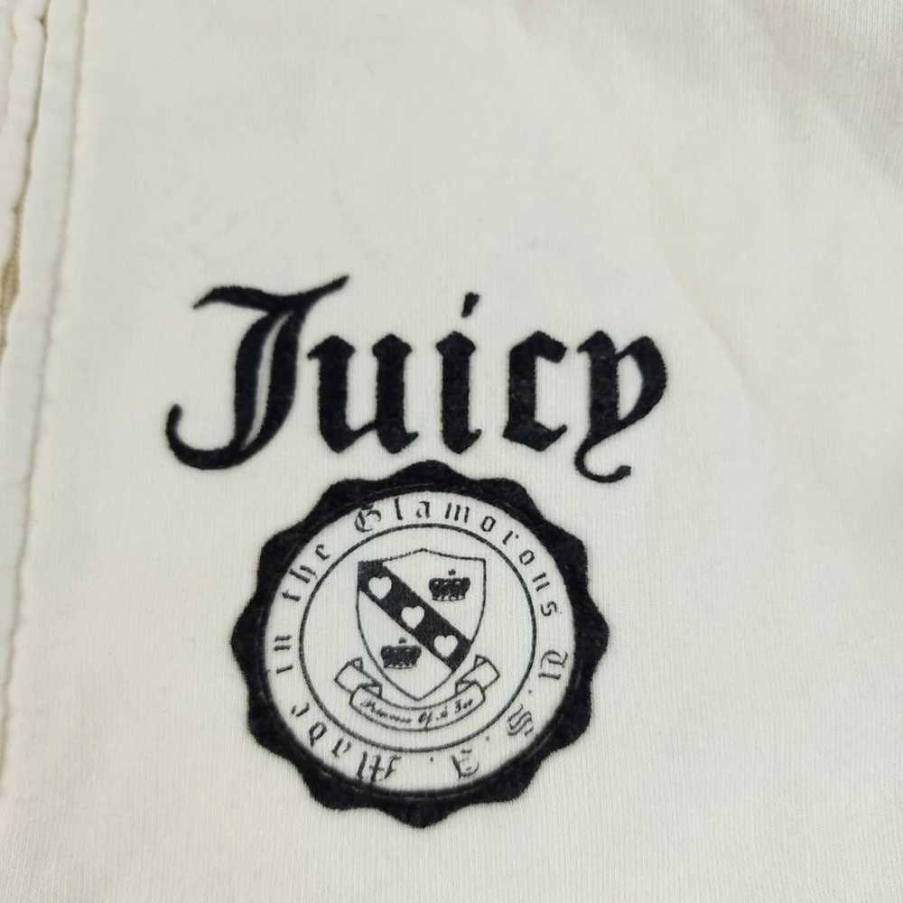 Y2K Juicy Couture White Fleece Zip Up - XL - image 3