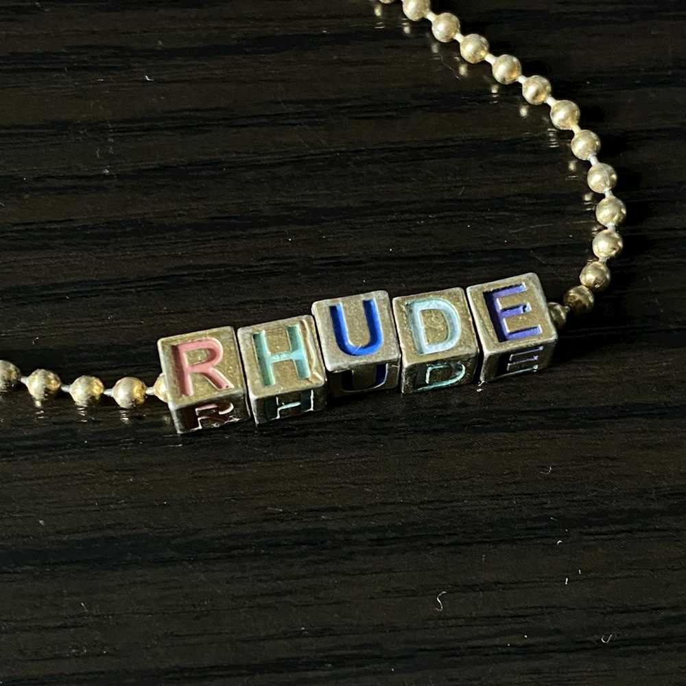 Rhude Rhude Gold Plated Block Necklace - image 3