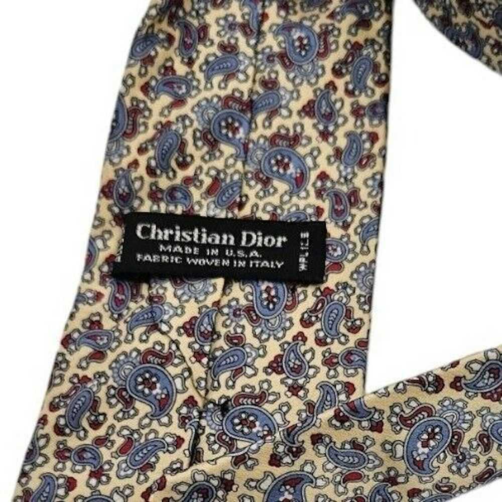 Dior CHRISTIAN DIOR Paisley Silk Tie USA 57"/ 3.6… - image 2