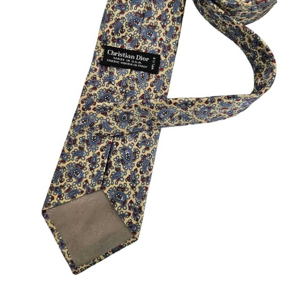 Dior CHRISTIAN DIOR Paisley Silk Tie USA 57"/ 3.6… - image 4