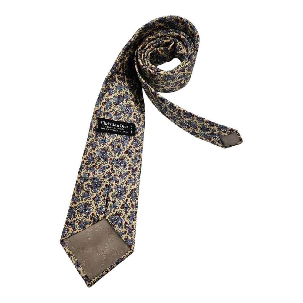 Dior CHRISTIAN DIOR Paisley Silk Tie USA 57"/ 3.6… - image 5