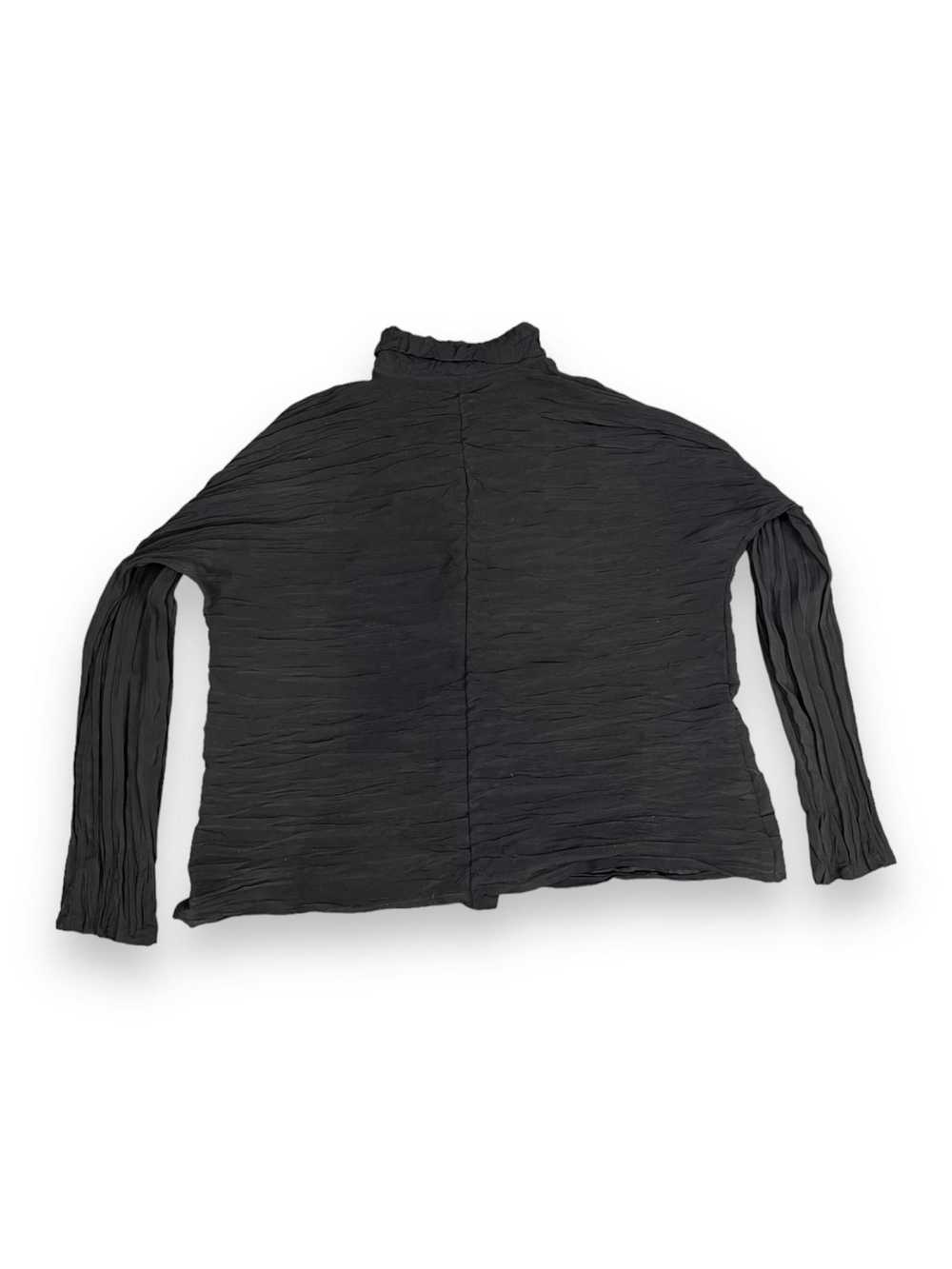 Other Babette Black Pleated Textured LS Snap Butt… - image 2