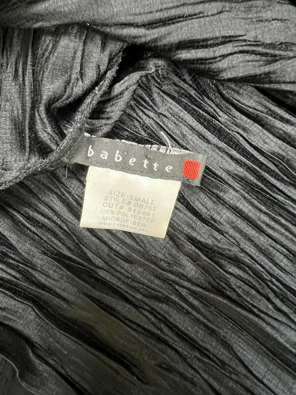 Other Babette Black Pleated Textured LS Snap Butt… - image 3