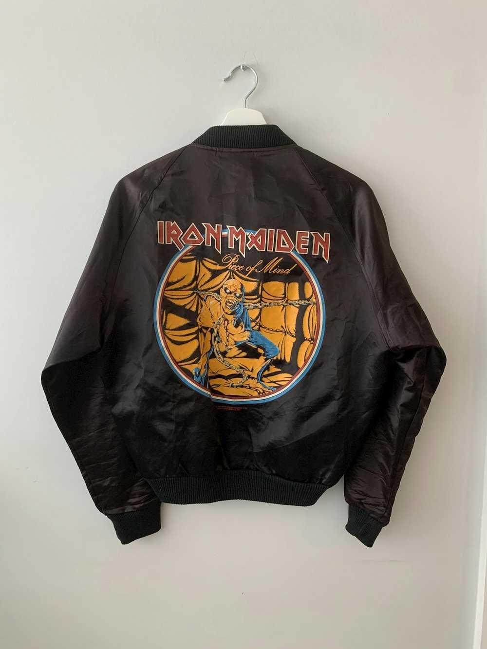 Bomber Jacket × Iron Maiden × Vintage 1983 Iron M… - image 1