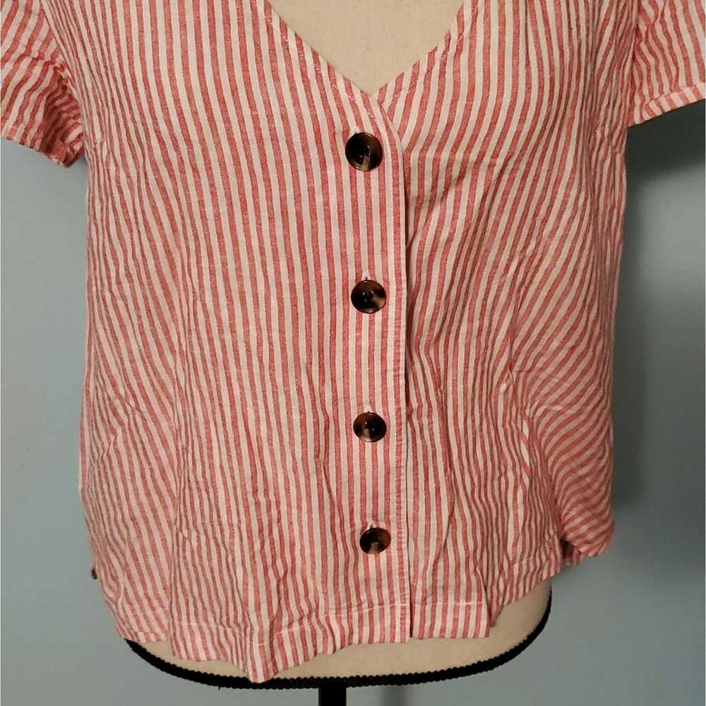 BP BP. Cute Lightweight Candy Striper Button-Down… - image 4