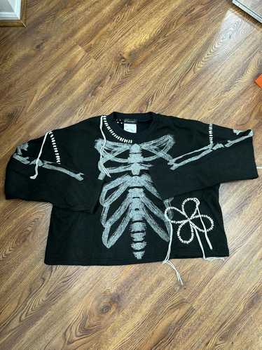 Streetwear Surgery Cropped Skeleton Sweater