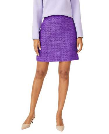 Ann Taylor Ann Taylor Tweed A-Line Purple zipper … - image 1