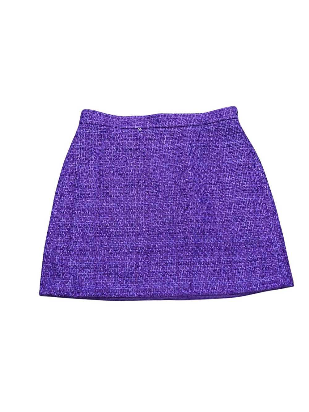 Ann Taylor Ann Taylor Tweed A-Line Purple zipper … - image 3