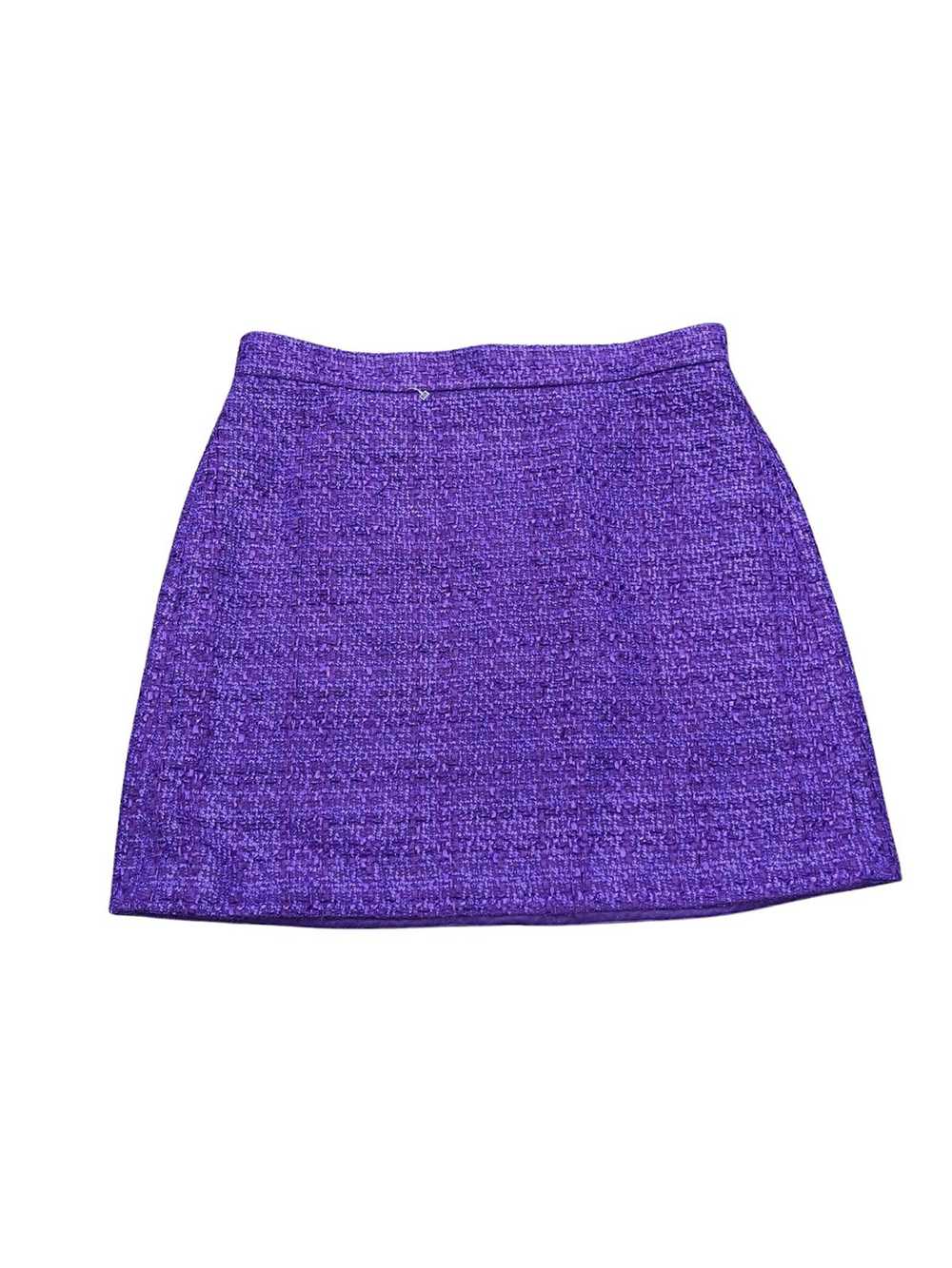 Ann Taylor Ann Taylor Tweed A-Line Purple zipper … - image 4