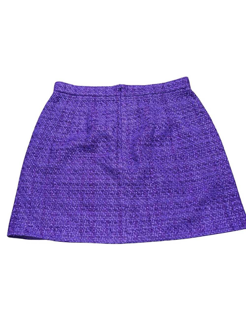 Ann Taylor Ann Taylor Tweed A-Line Purple zipper … - image 7