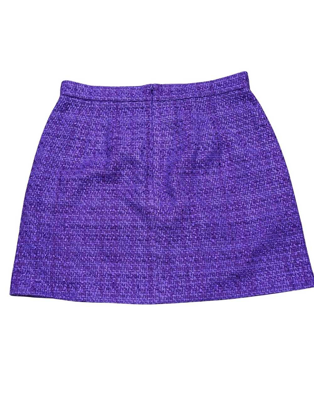 Ann Taylor Ann Taylor Tweed A-Line Purple zipper … - image 8