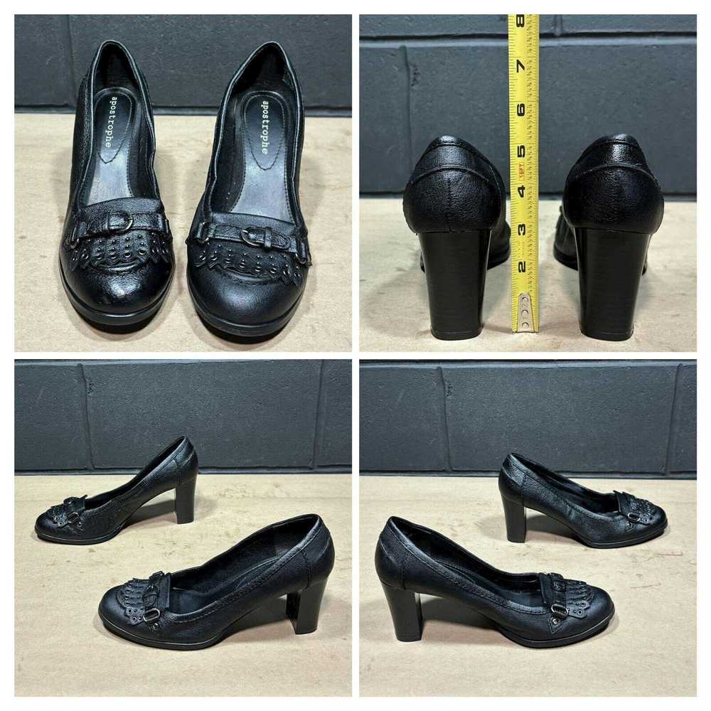 Other APOSTROPHE Shoes Pumps Heels Black Lthr Buc… - image 3