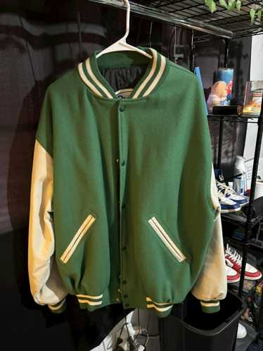 Streetwear × Vintage XL/L letterman jacket green v