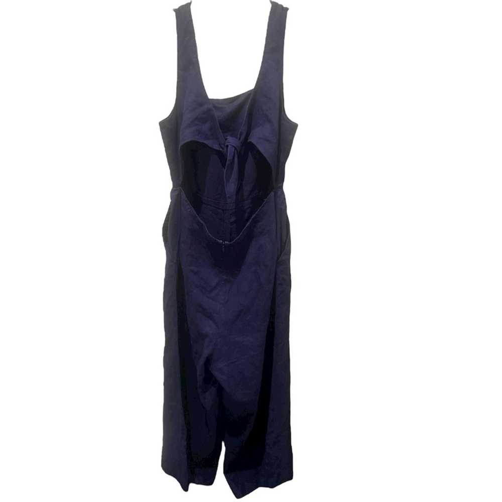 Other PURE NAVY Cropped Tie-Back Linen Jumpsuit B… - image 4