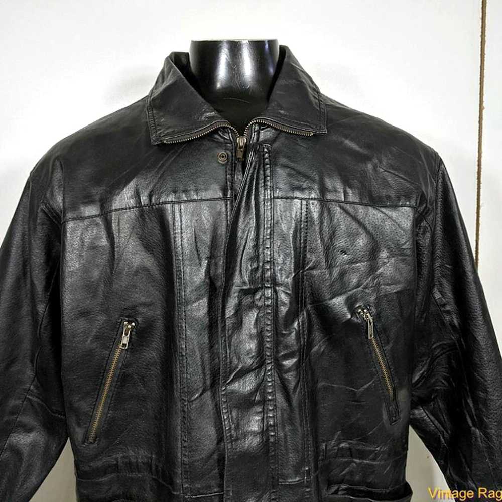 Vintage GIANNI VELENTE Soft Leather JACKET Coat M… - image 2