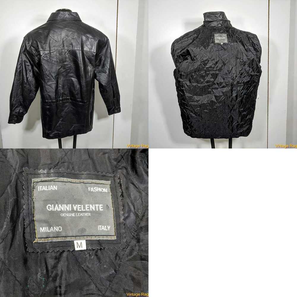 Vintage GIANNI VELENTE Soft Leather JACKET Coat M… - image 4