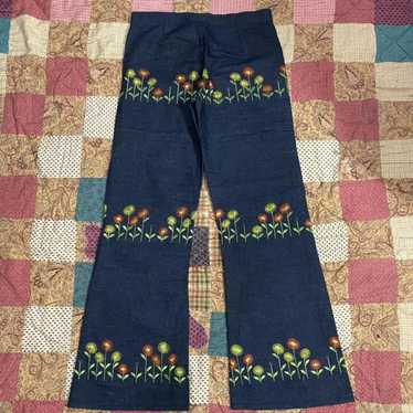 Vintage Vintage Floral Embroidered Bellbottoms - image 1