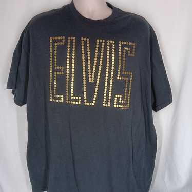 Elvis Presley Vintage Zion Shirt Black Gold Spell… - image 1