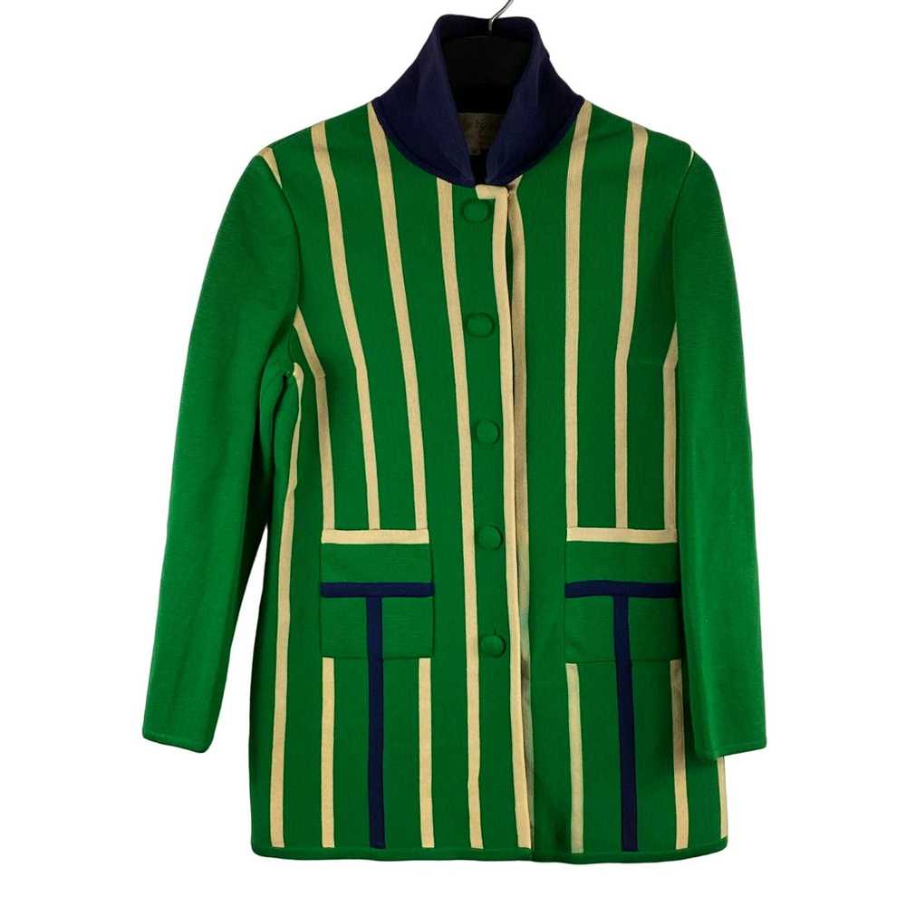 Vintage Vintage Margo's Wool Stripe Button Up Jac… - image 1