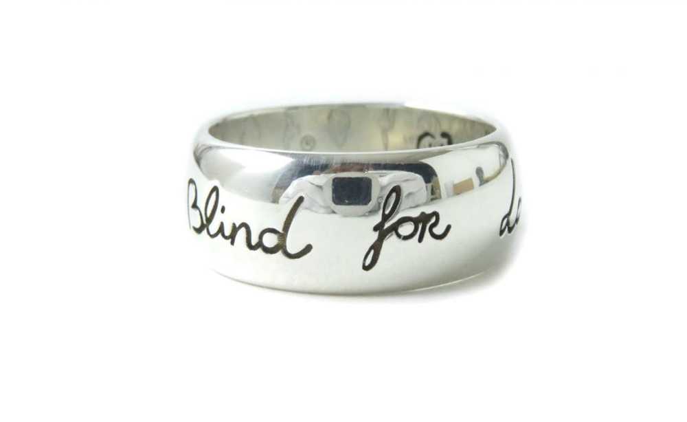 Gucci Blind for Love Silver Ring Size 9 - image 2