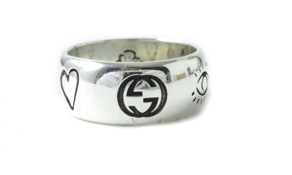 Gucci Blind for Love Silver Ring Size 9 - image 4