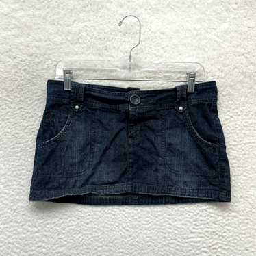 Mossimo Y2K Vintage Low Rise Denim Mini Skirt Dark