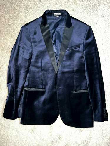 Express Rare 36S Velvet Blue Blazer/Tuxedo