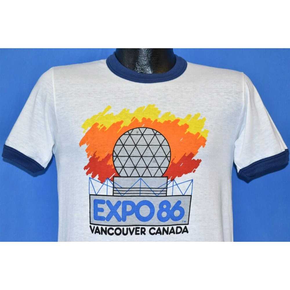 Vintage vtg 80s EXPO 86 VANCOUVER CANADA RINGER S… - image 1