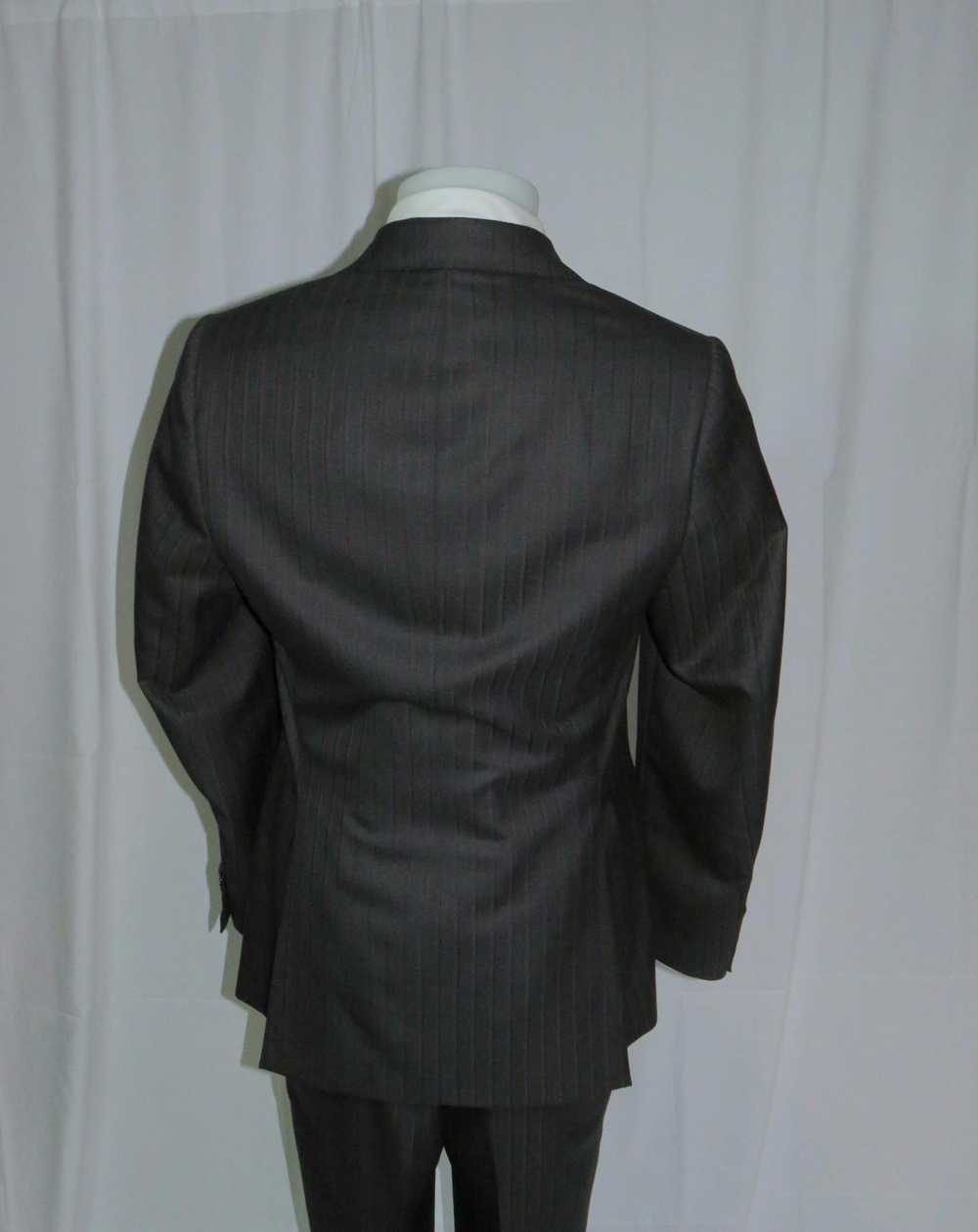 Bespoke Sciortino Tailors Gray Striped Bespoke Tw… - image 11