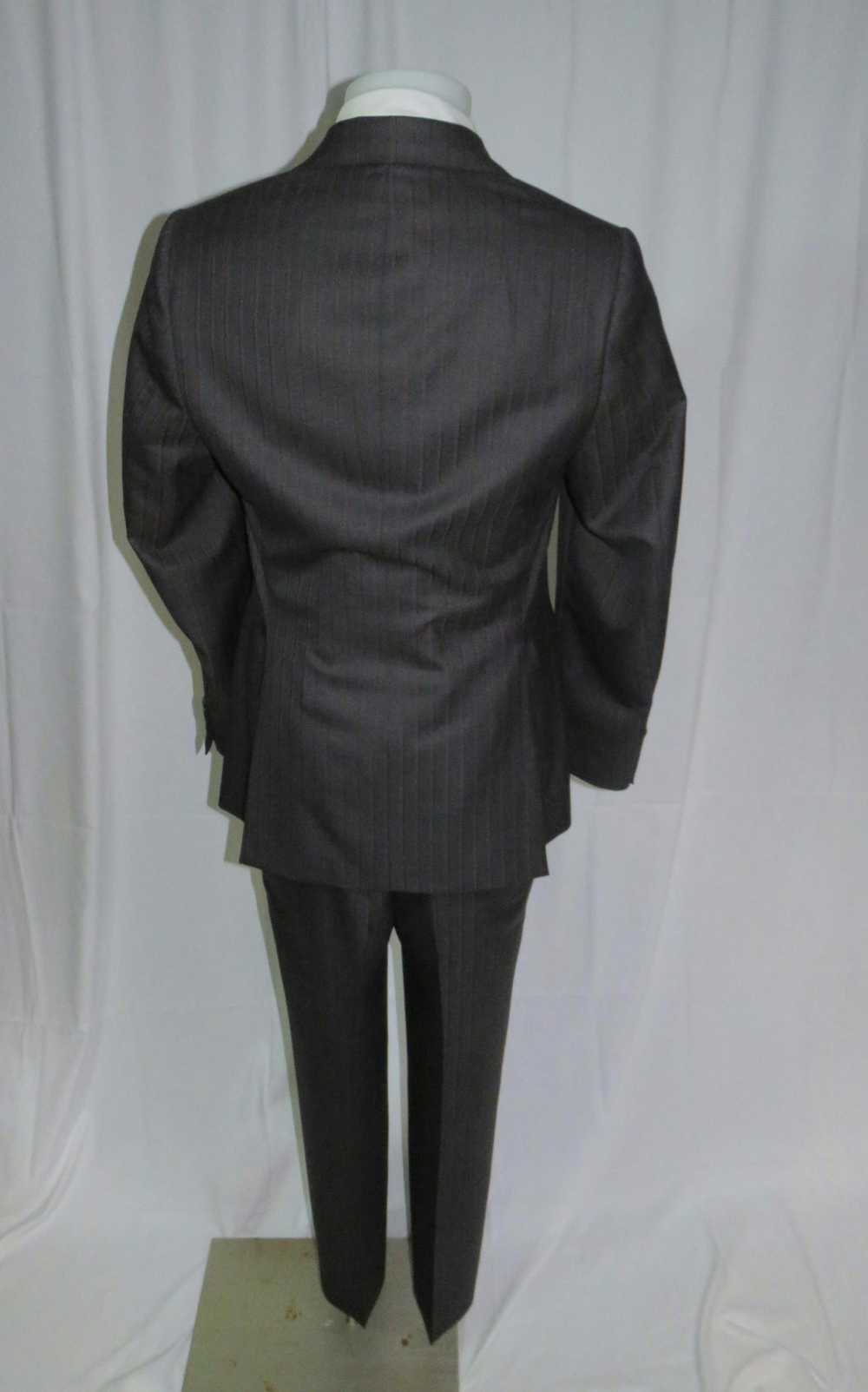 Bespoke Sciortino Tailors Gray Striped Bespoke Tw… - image 2