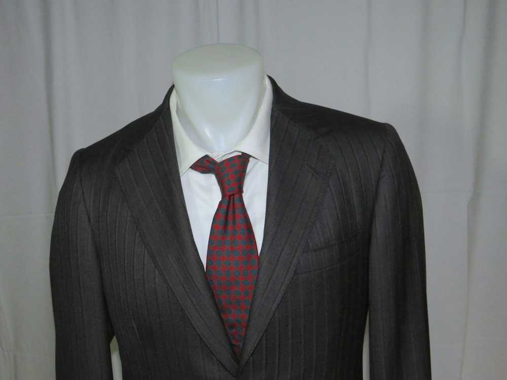 Bespoke Sciortino Tailors Gray Striped Bespoke Tw… - image 4