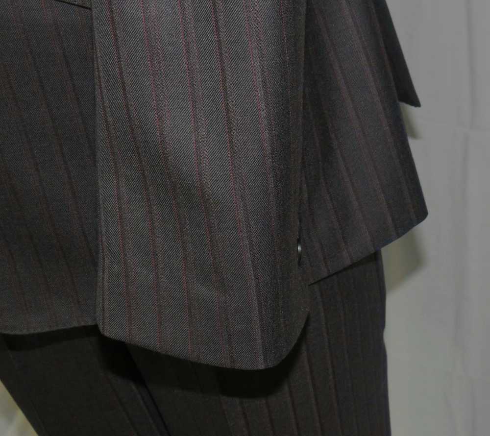 Bespoke Sciortino Tailors Gray Striped Bespoke Tw… - image 9