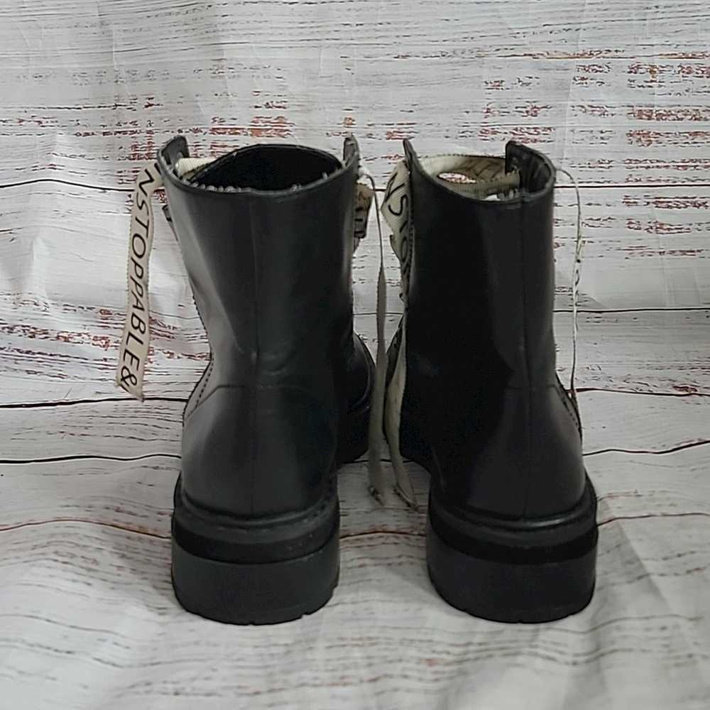 Zara Zara Black Faux Leather Women's Chunky Comba… - image 3
