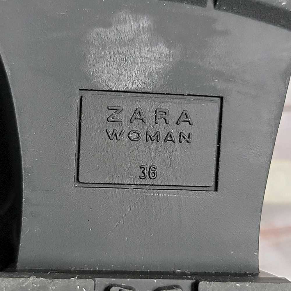Zara Zara Black Faux Leather Women's Chunky Comba… - image 6