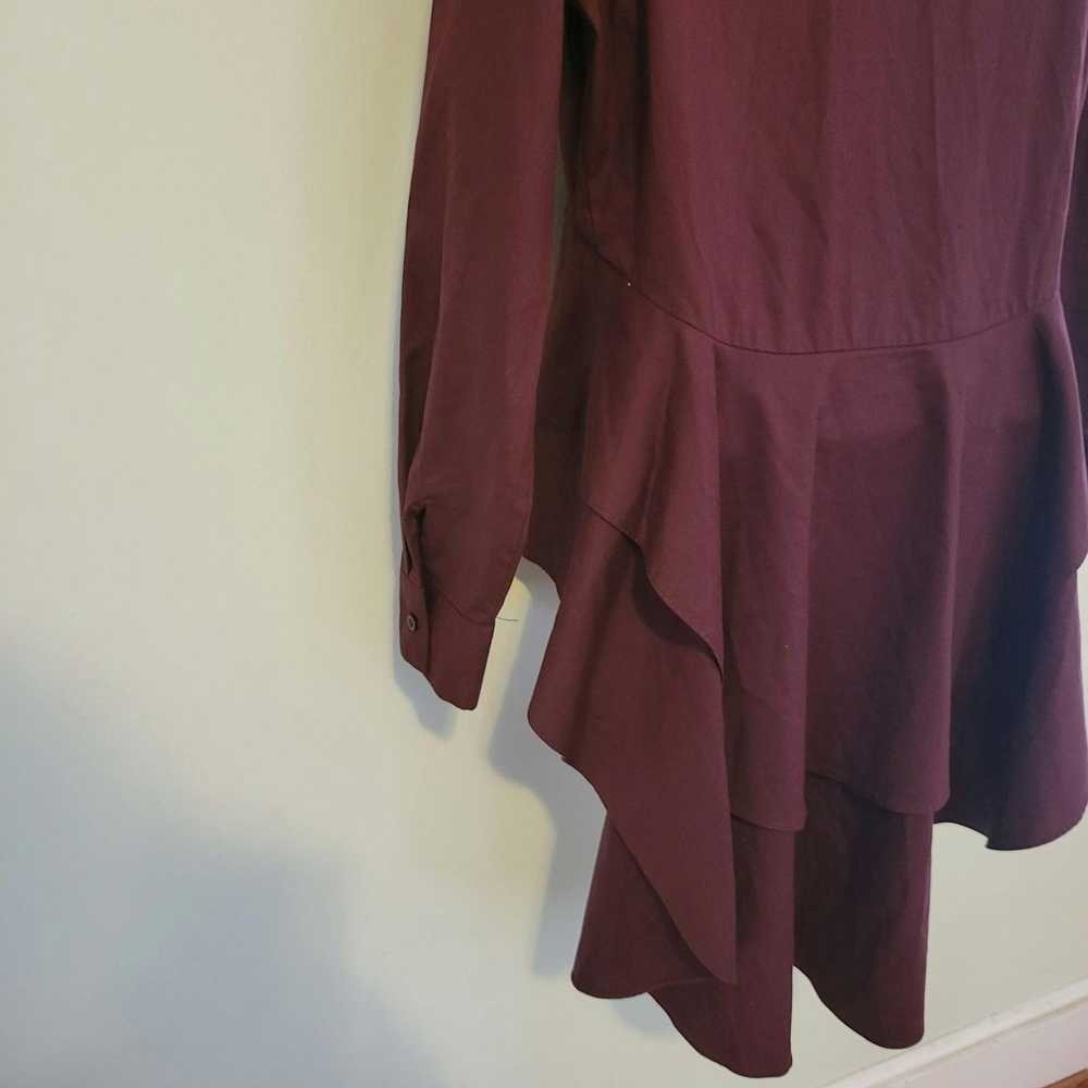 Vintage ANA S Maroon Blouse Hi Low Edwardian Vict… - image 6