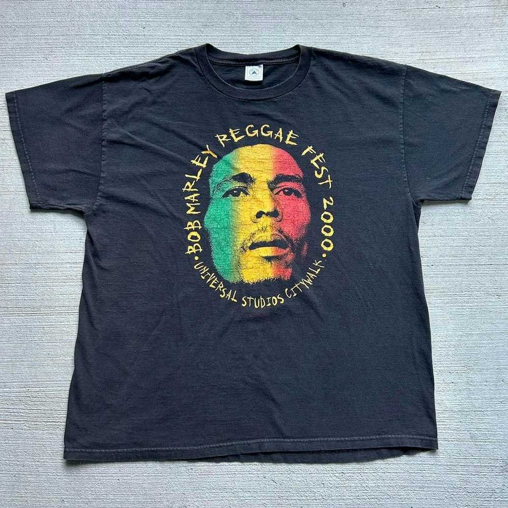Band Tees × Bob Marley × Vintage VINTAGE Y2K BOB … - image 1