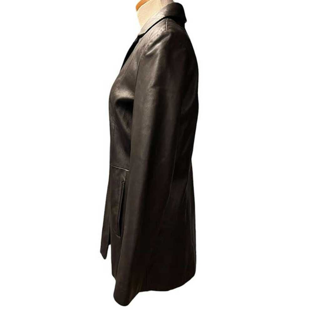 Vintage VTG 90s 00s 100% Leather Blazer Jacket Bu… - image 2