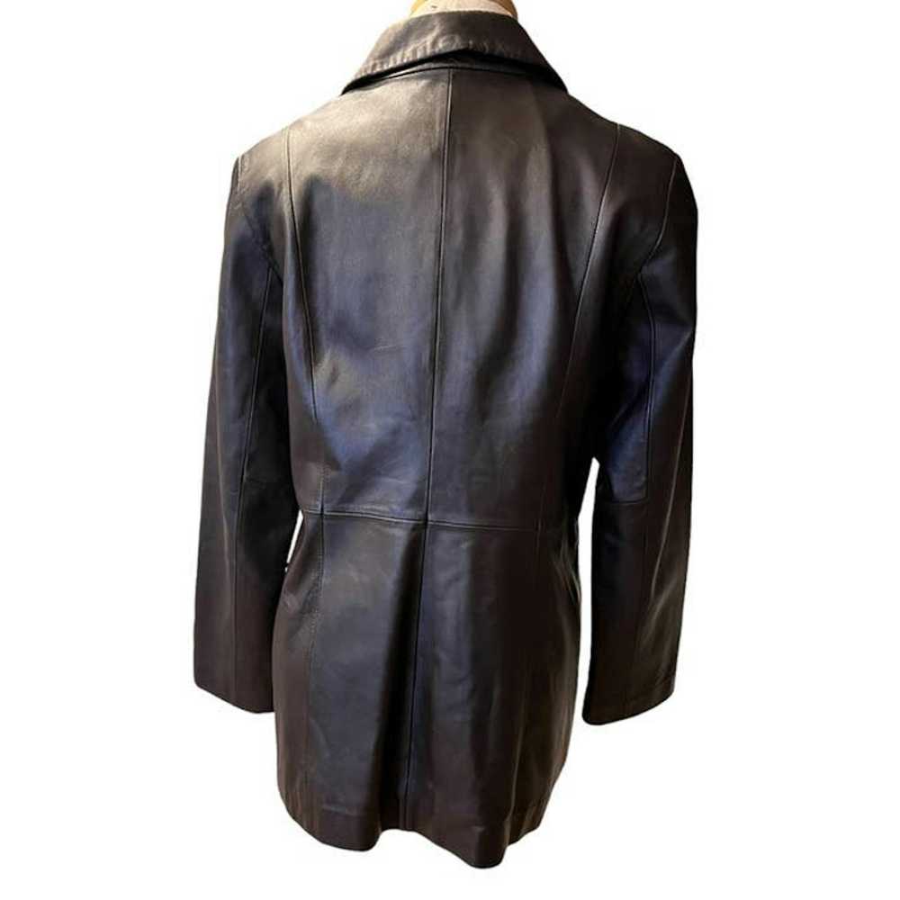 Vintage VTG 90s 00s 100% Leather Blazer Jacket Bu… - image 3