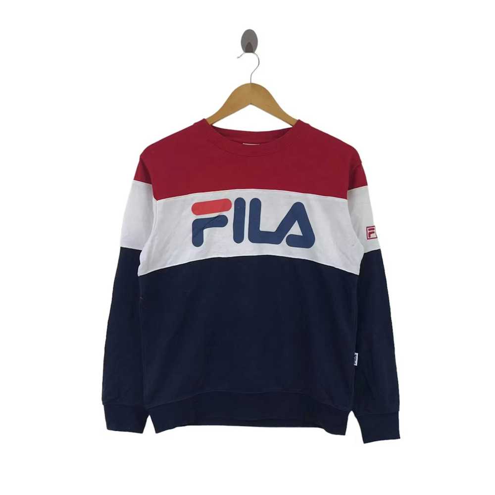 Fila Vtg FILA BIELLA ITALIA 3 Stripes Sweatshirt … - image 1