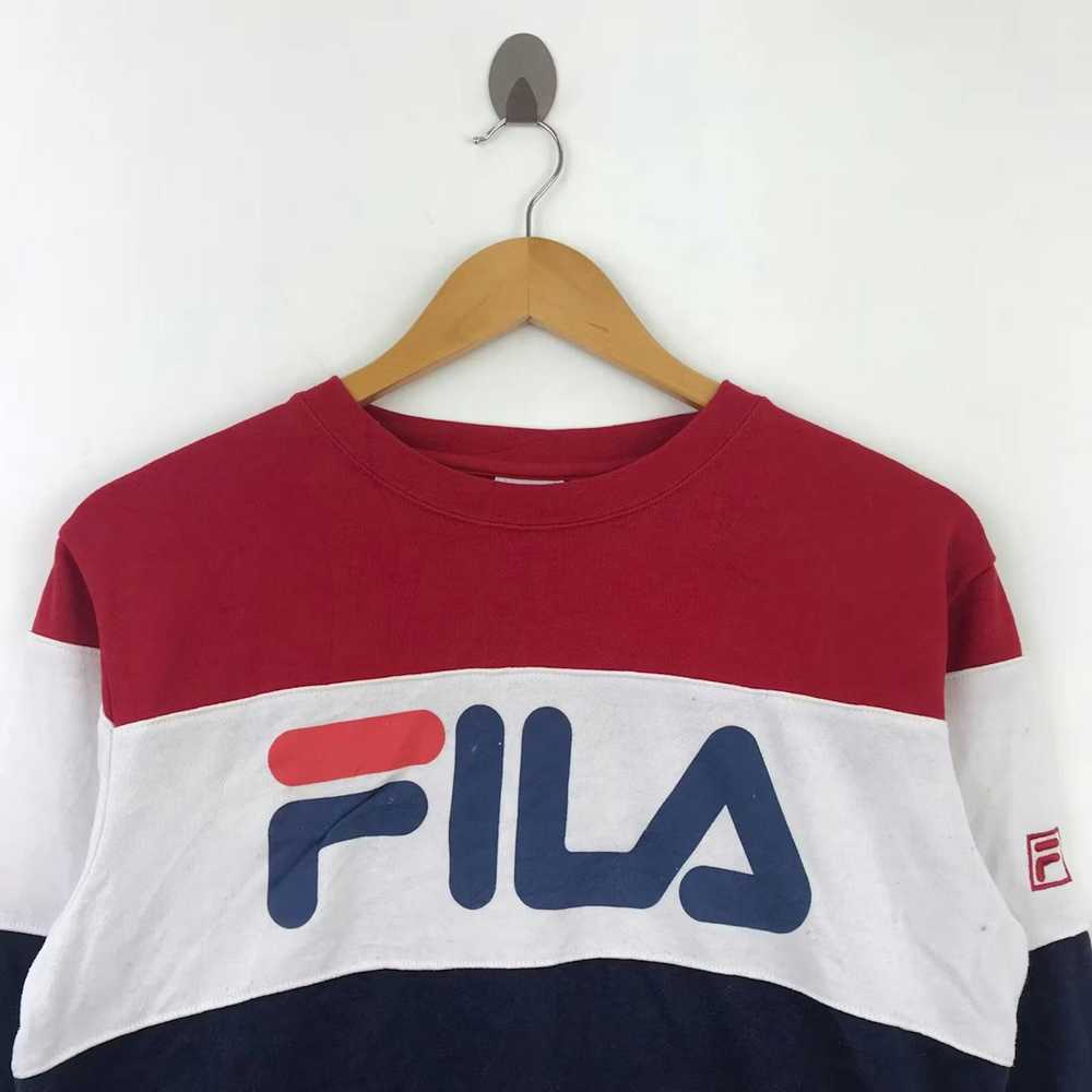 Fila Vtg FILA BIELLA ITALIA 3 Stripes Sweatshirt … - image 2