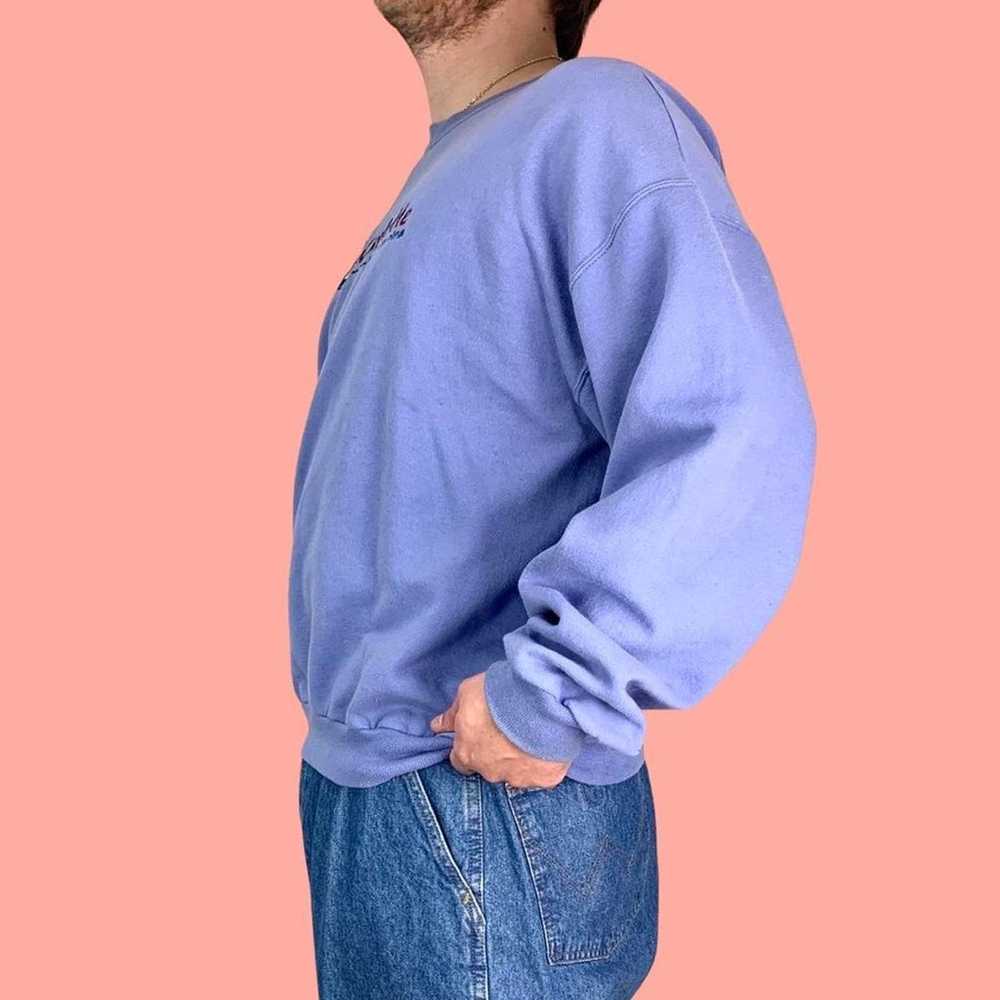 Vintage 90s Embroidered Charlotte NC Sweatshirt - image 4