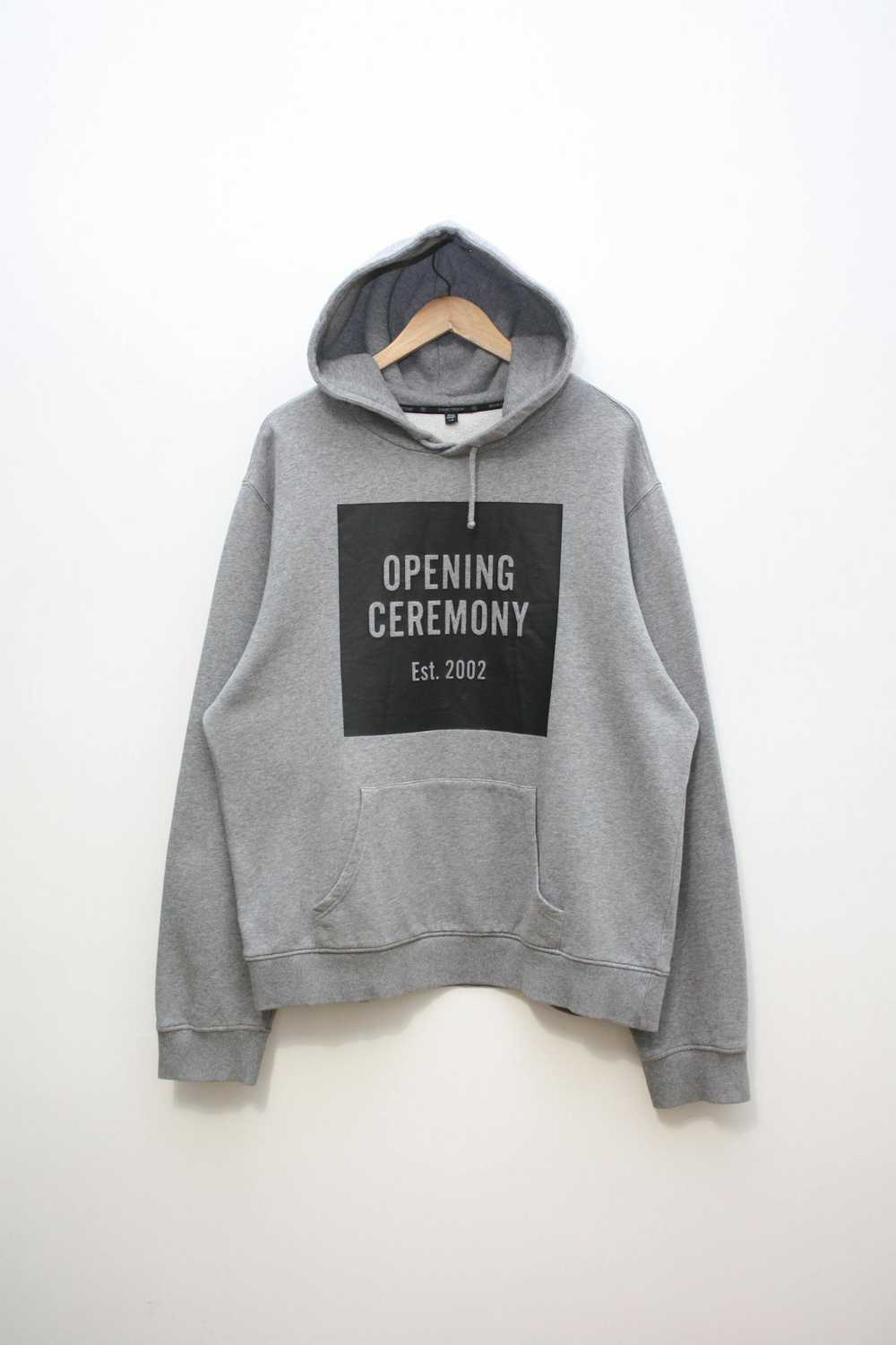 Opening Ceremony Opening Ceremony Box Logo Grey Hoodie Made In Portugal