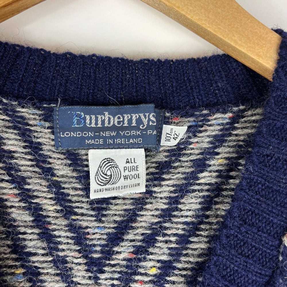 Burberrys Vintage Knit Sweater Vest Men's L/42 Wo… - image 3