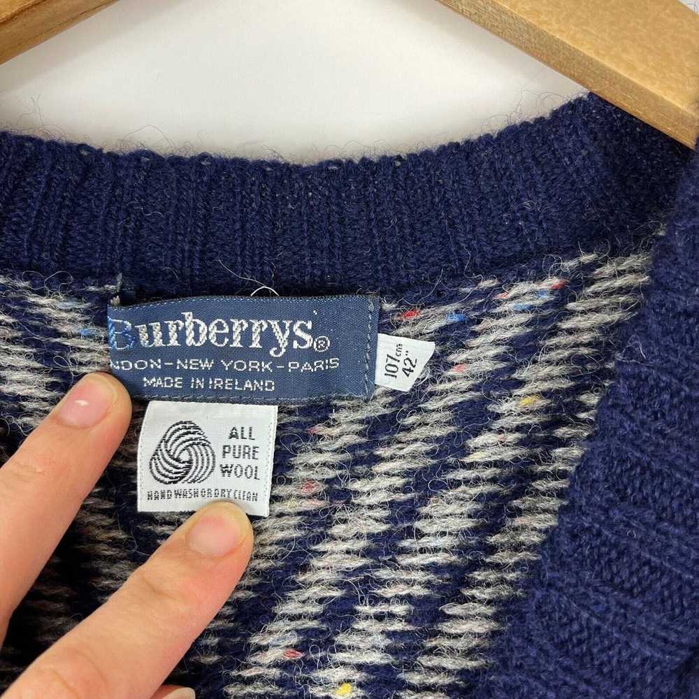 Burberrys Vintage Knit Sweater Vest Men's L/42 Wo… - image 4