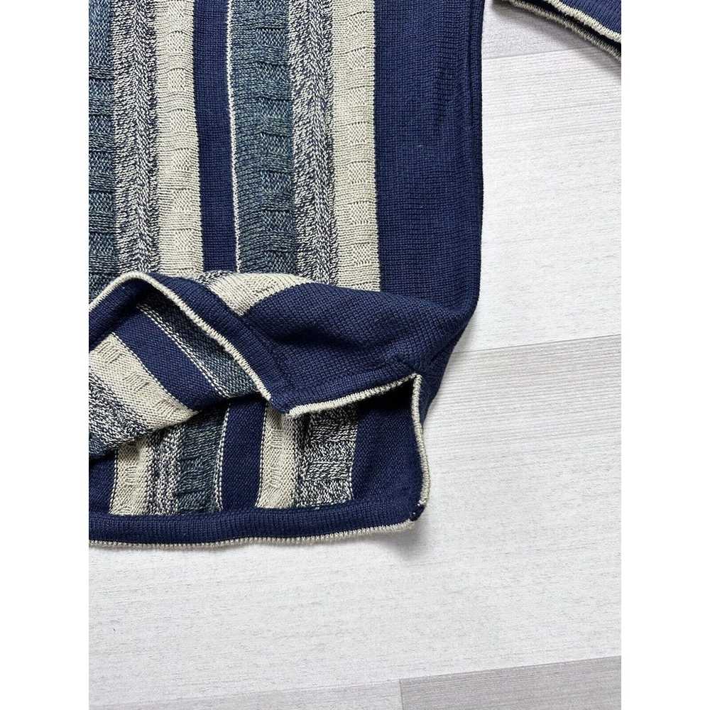 Vintage Bergati 1980s COOGI Style Blue/Beige Knit… - image 4