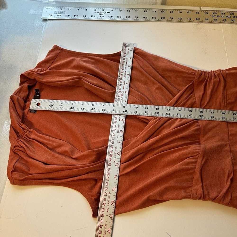 Prana Womens Sleeveless V Neck Rust Brown Dress S… - image 7