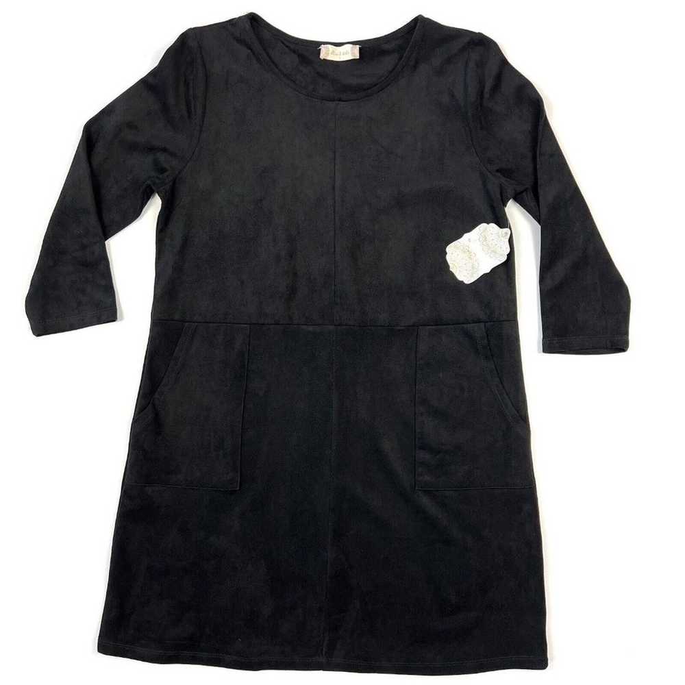 ALTAR'D STATE Suede Mini Dress Vegan Leather 70s … - image 1