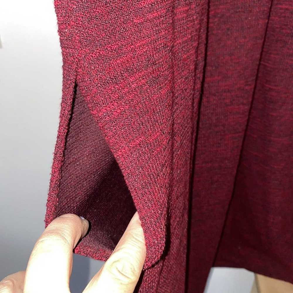 Loft Dress Womens 24 Plus Size Red Midi Textured … - image 4