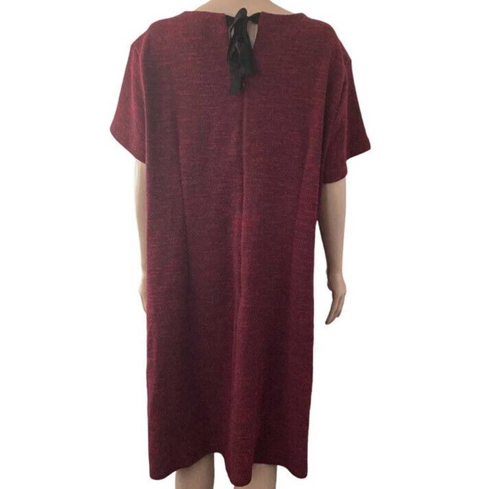 Loft Dress Womens 24 Plus Size Red Midi Textured … - image 6